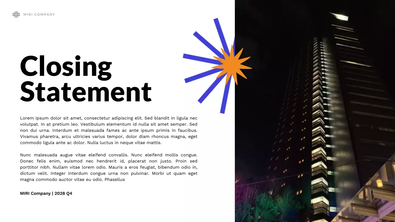 Orange Modern Business Report Presentation