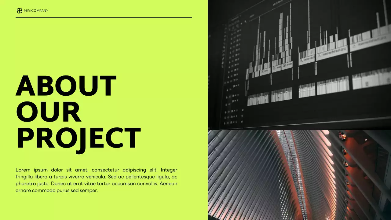 Bài trình bày báo cáo dự án hiện đại màu đen