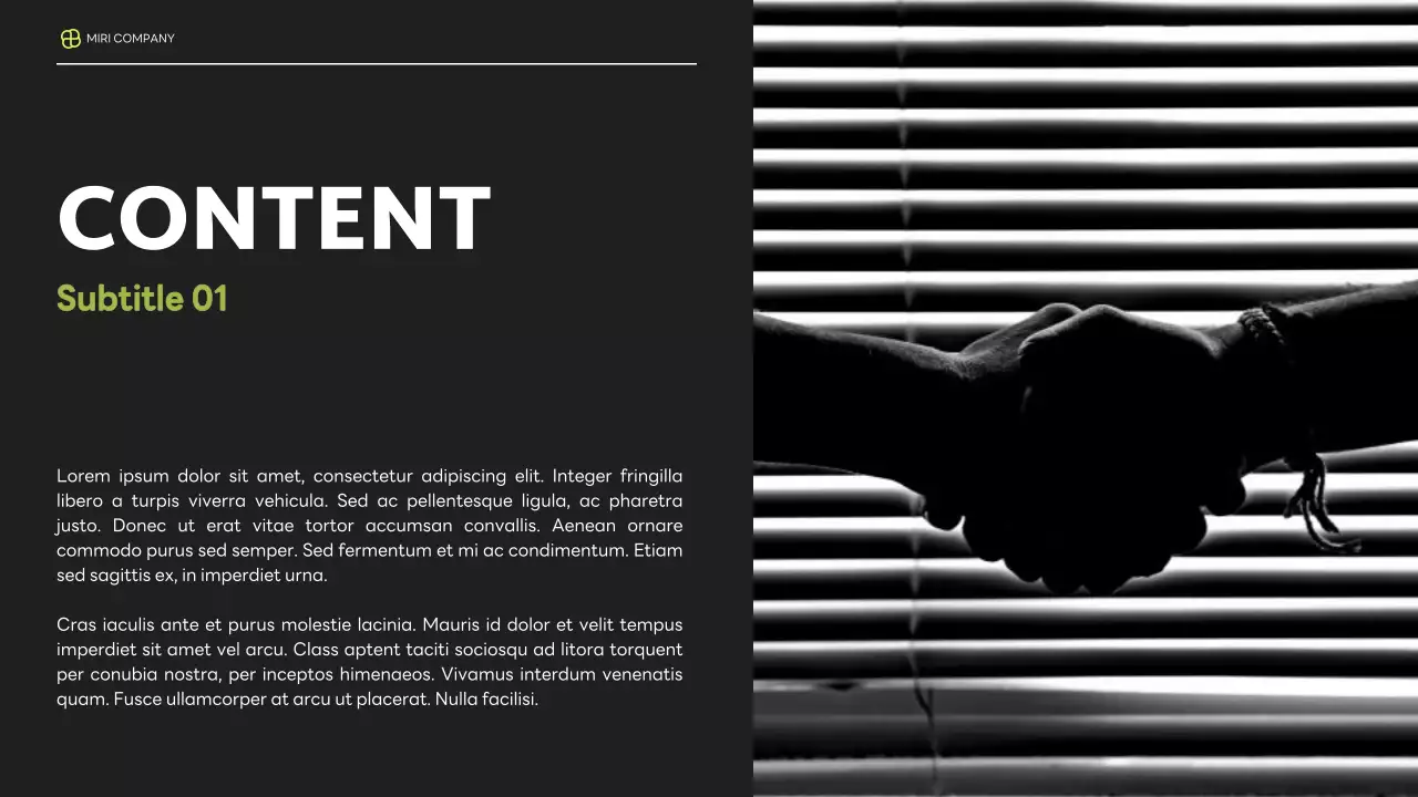 Bài trình bày báo cáo dự án hiện đại màu đen