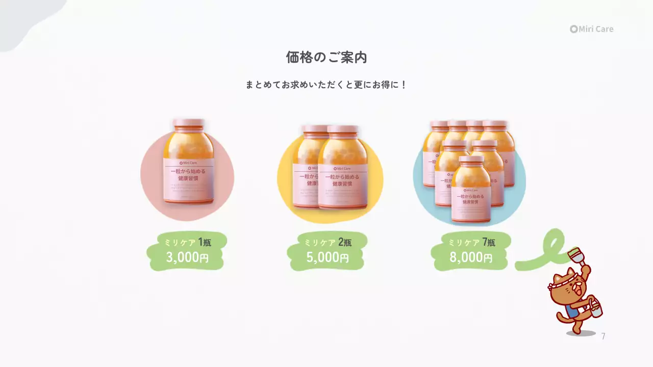 カラフル かわいい サプリメント 資料 プレゼンテーション