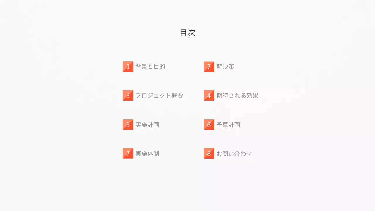 オレンジ モダン 企画書 提案書 プレゼンテーション