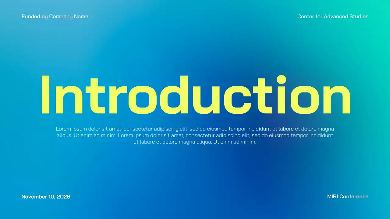 Blue Modern Innovation Event Presentation