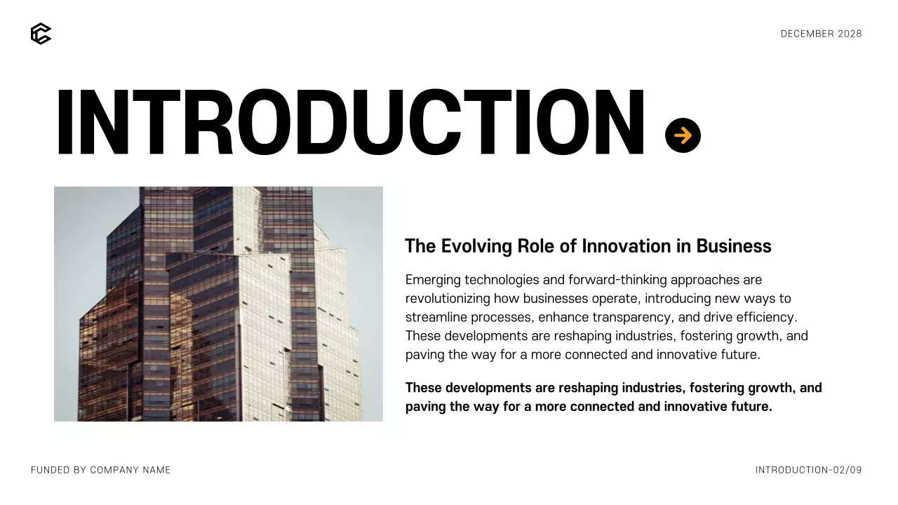 Black Modern Business Presentation