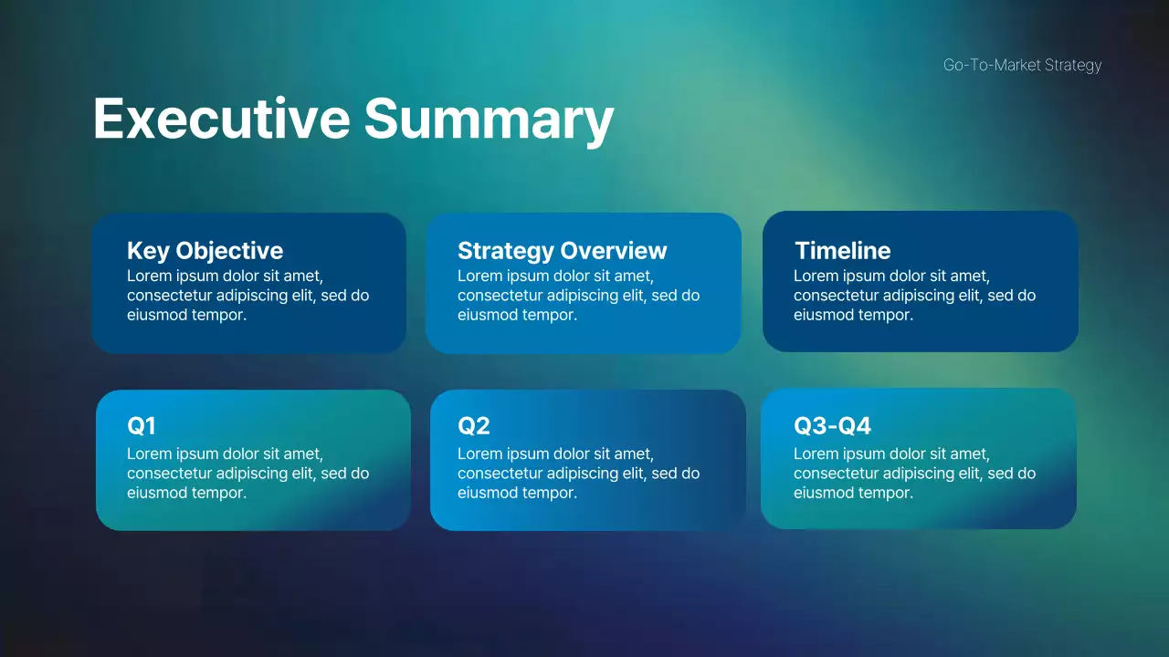 Blue Professional Market Strategy Document Presentation