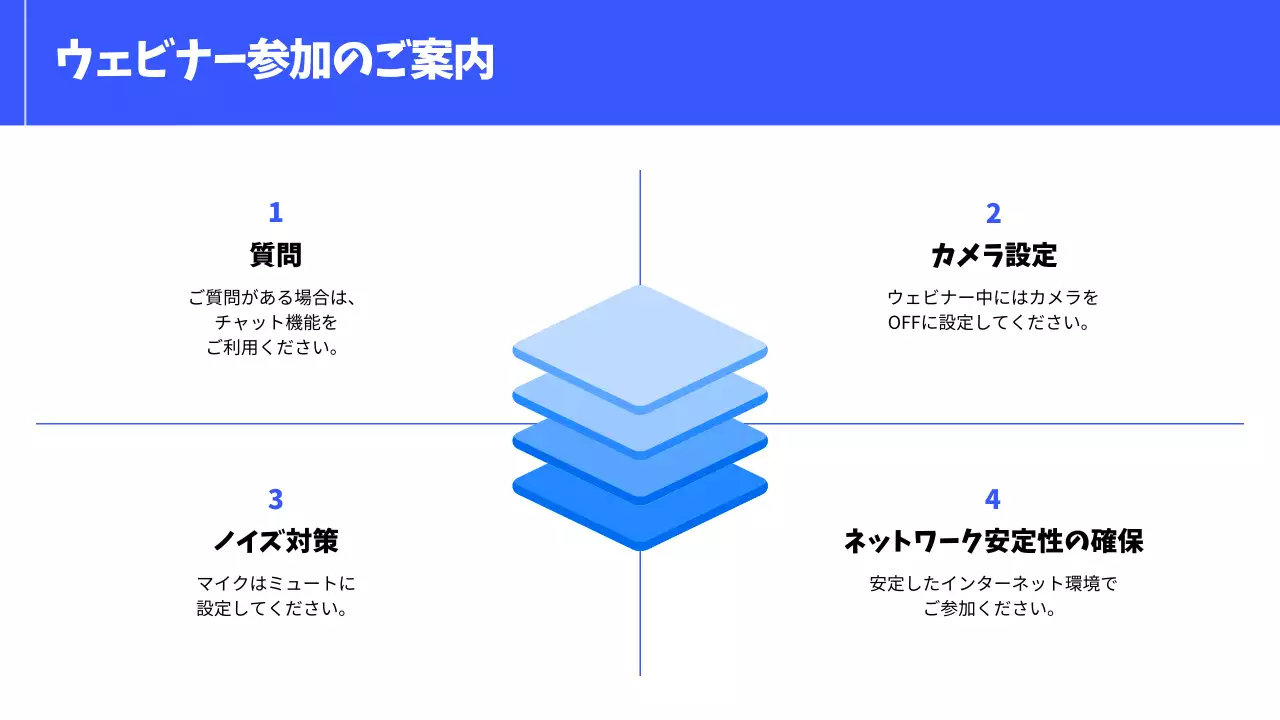 青 モダン セミナー プレゼンテーション