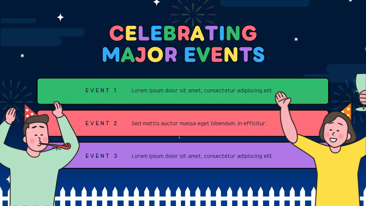 Rainbow Festive New Year's Announcement Presentation