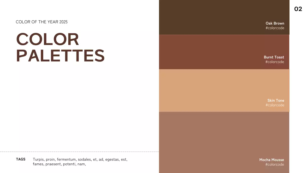 Brown Modern Color Trend Report Presentation