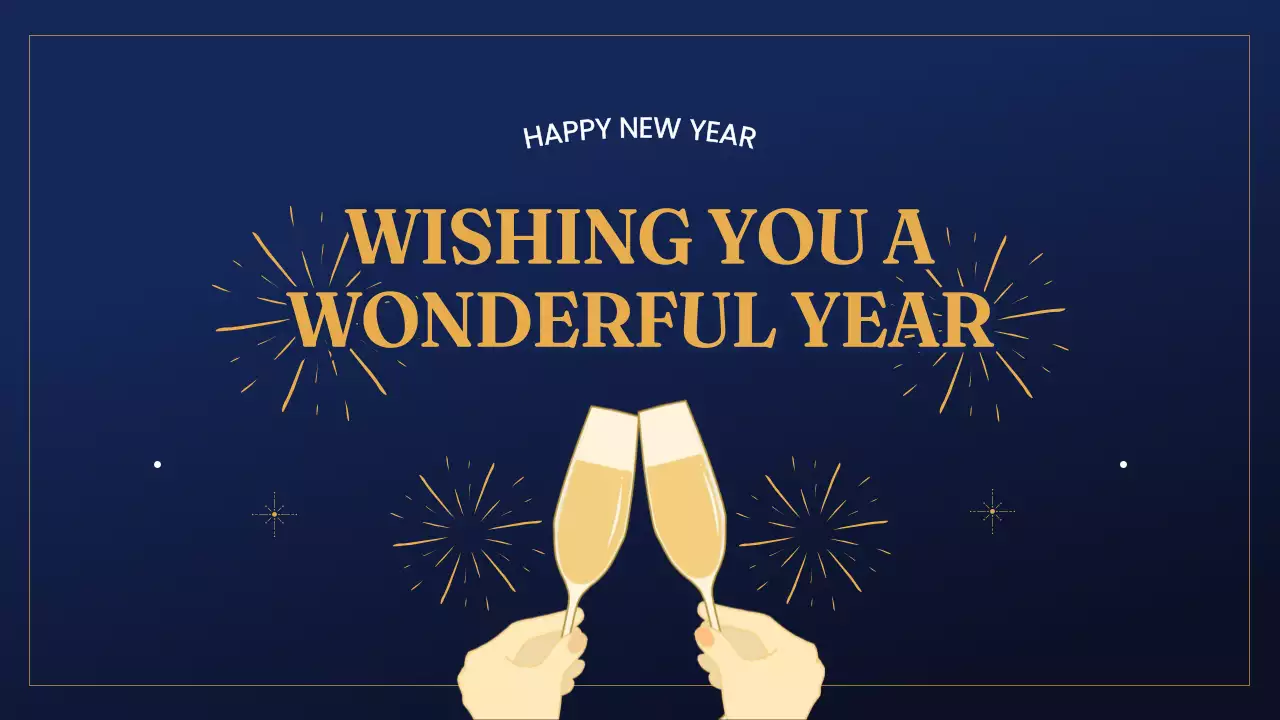 네이비 우아한 새해 프레젠테이션