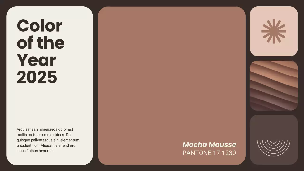 Beige Modern Color Trend Report Presentation