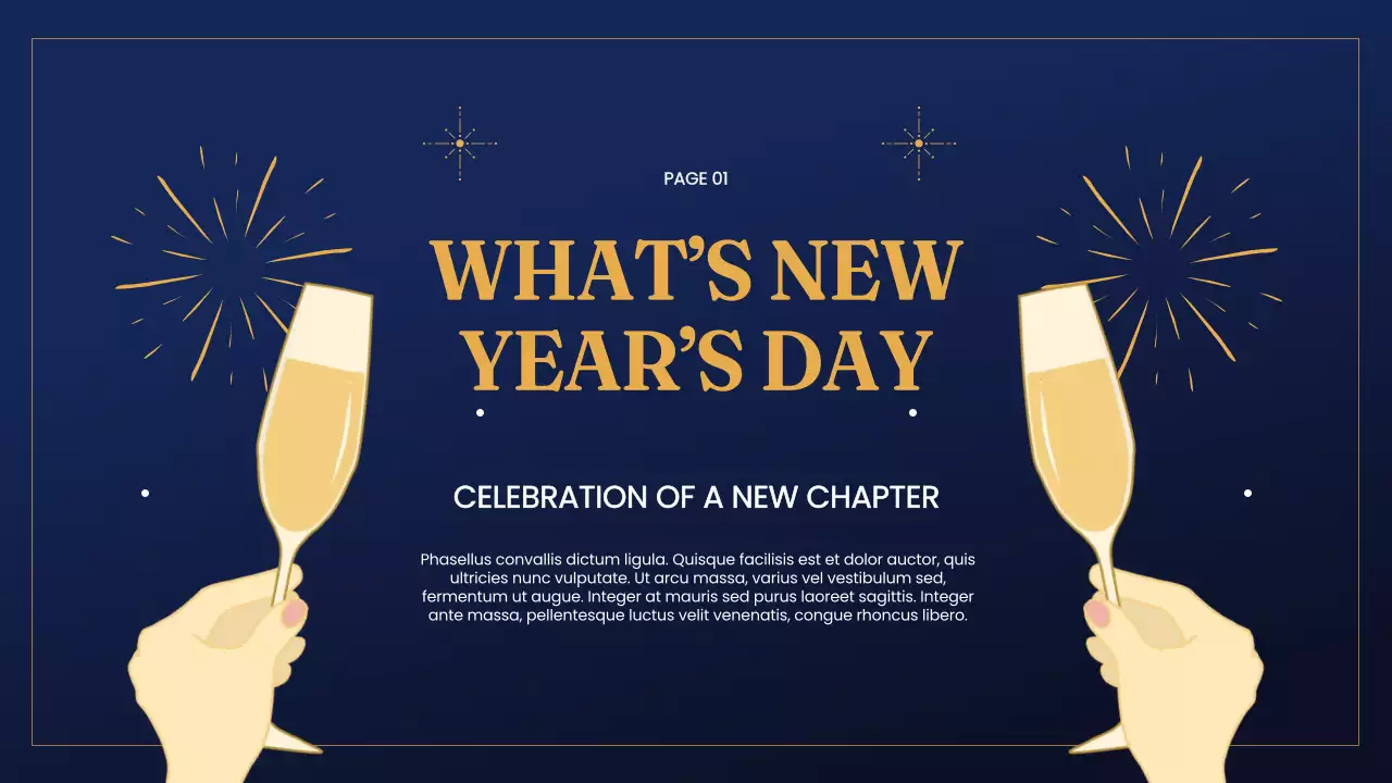 네이비 우아한 새해 프레젠테이션