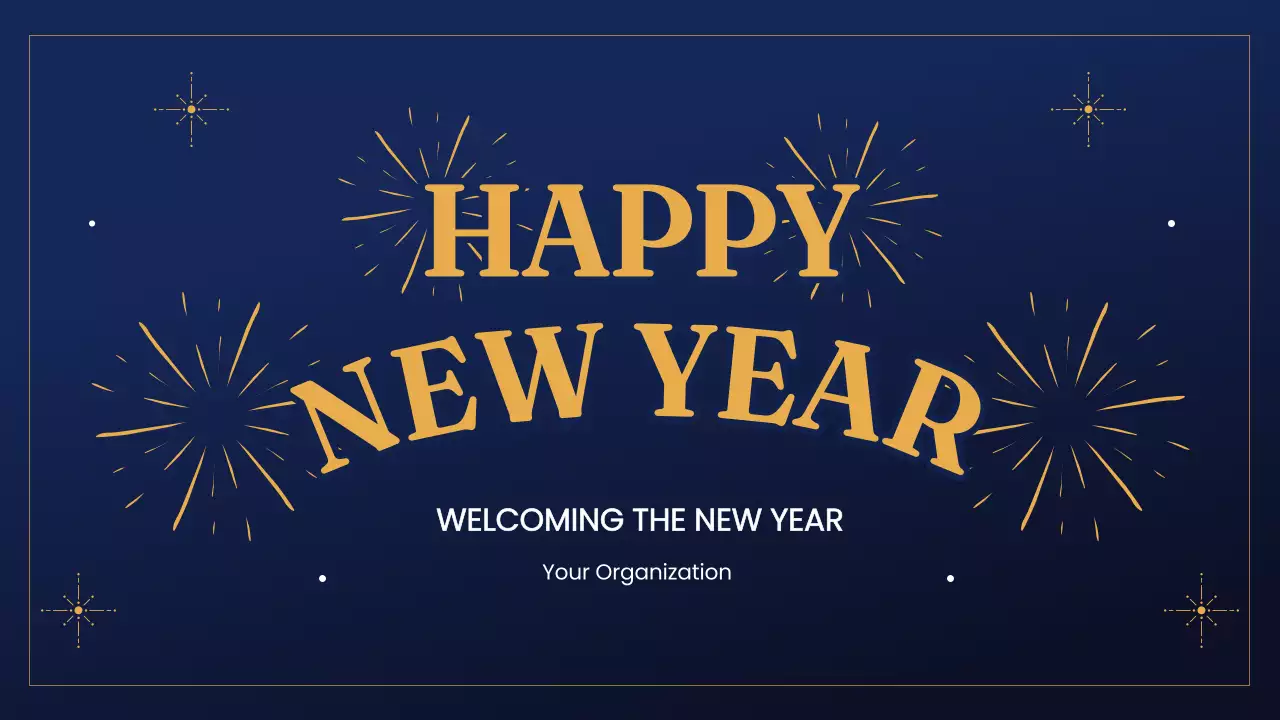 네이비 우아한 새해 프레젠테이션
