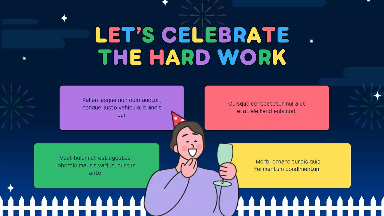 Rainbow Festive New Year's Announcement Presentation