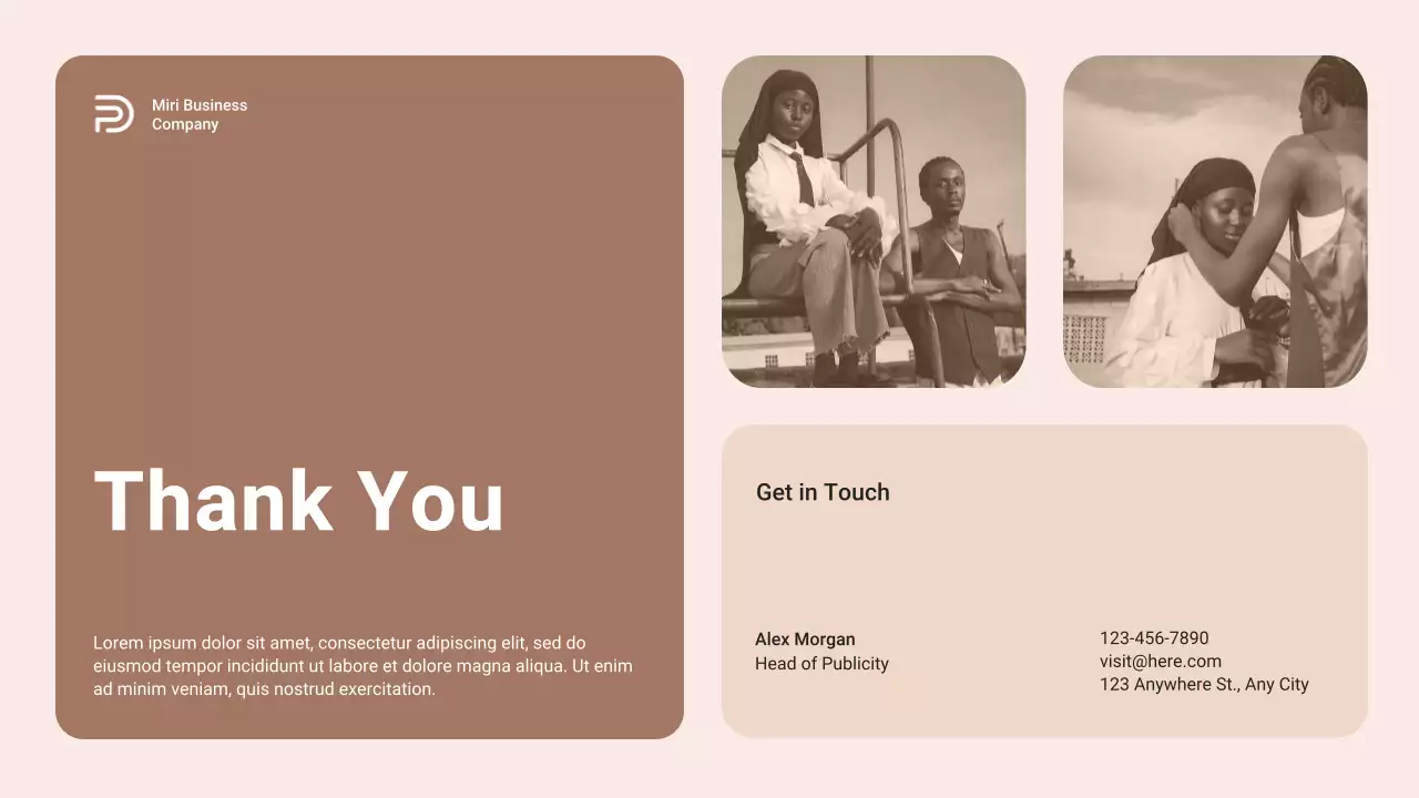 Apresentação do relatório de cores marrom moderno