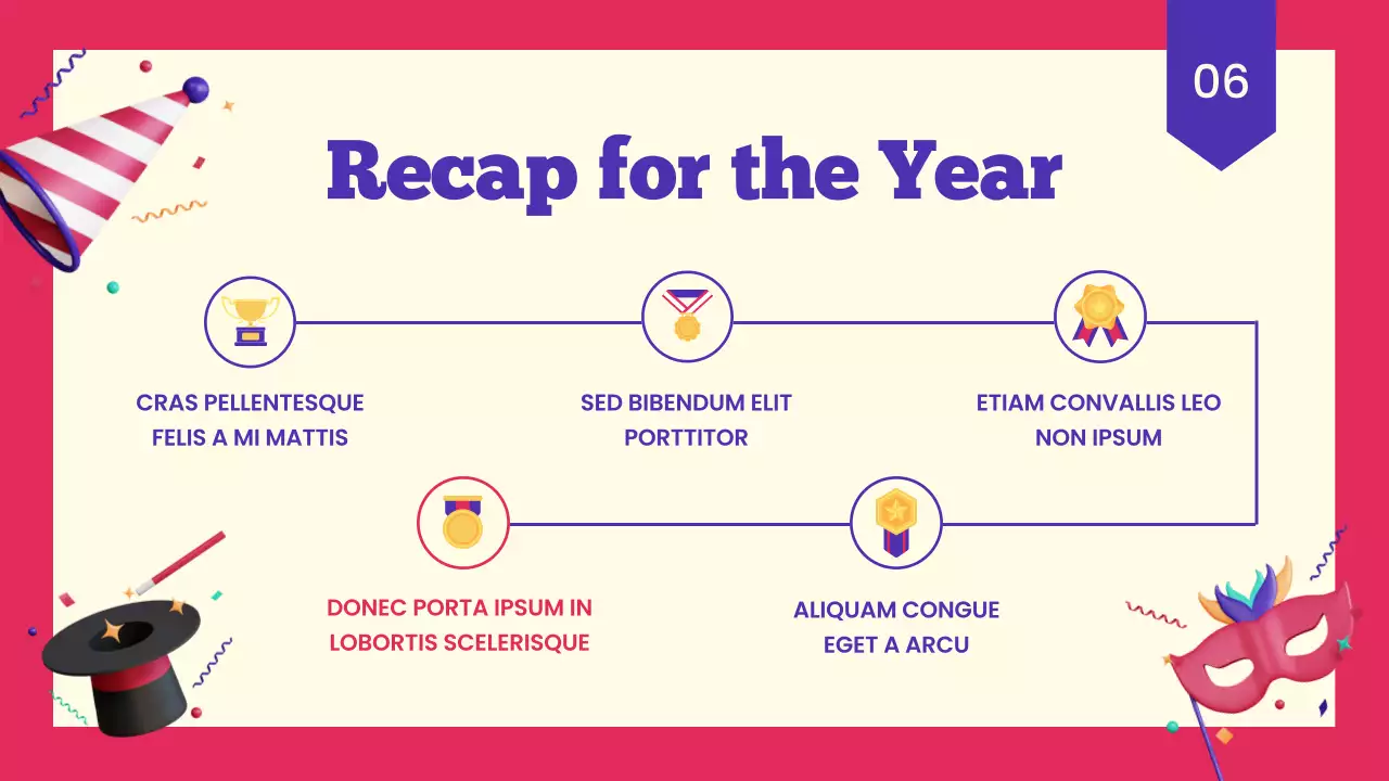 Red Trendy New Year Announcement Presentation