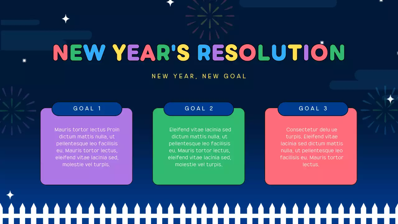 Rainbow Festive New Year's Announcement Presentation