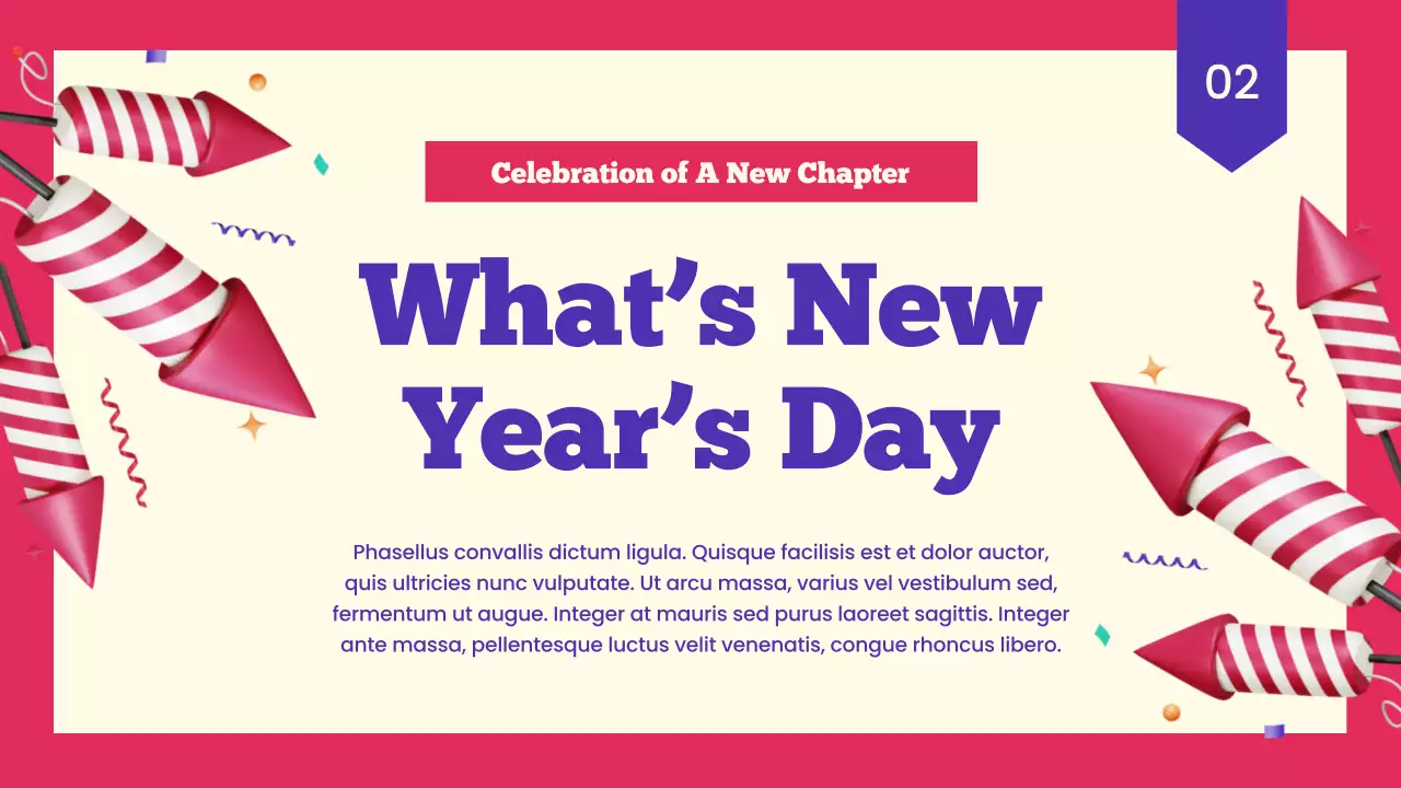 Red Trendy New Year Announcement Presentation