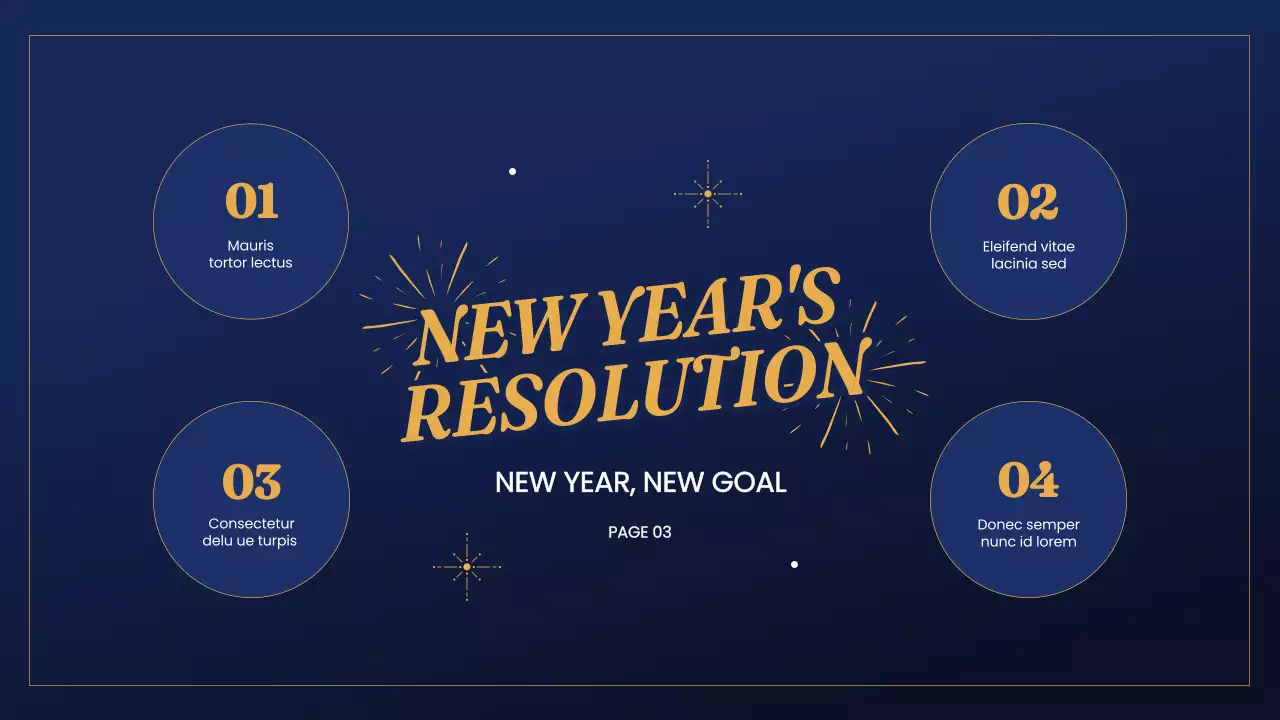 네이비 우아한 새해 프레젠테이션