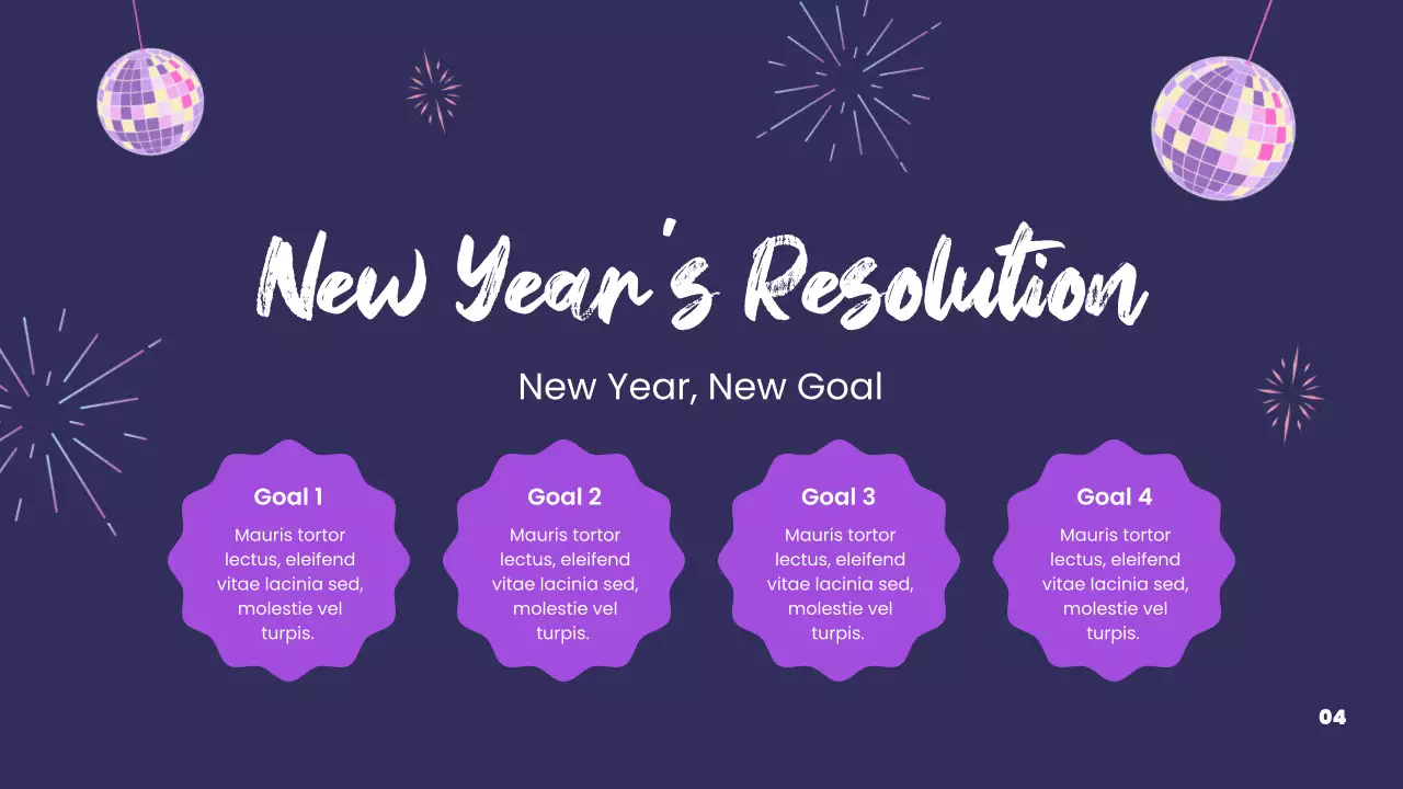 Purple Festive New Year Invitation Presentation