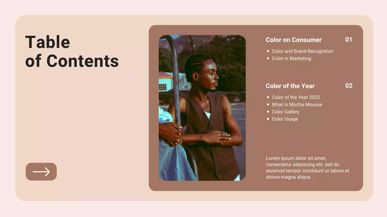 Apresentação do relatório de cores marrom moderno