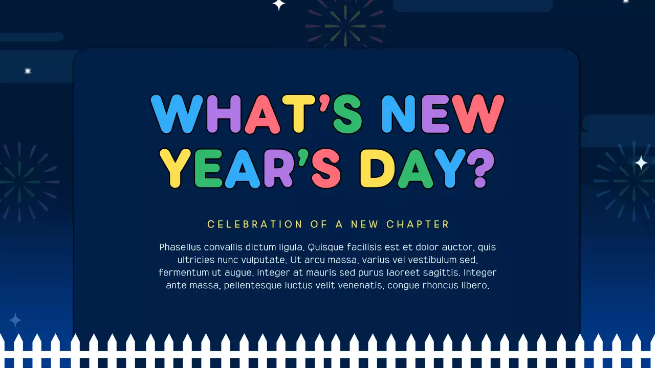 Rainbow Festive New Year's Announcement Presentation