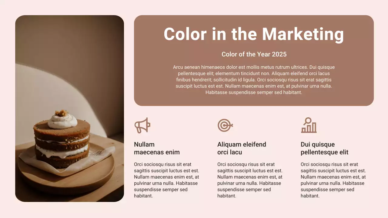 Apresentação do relatório de cores marrom moderno