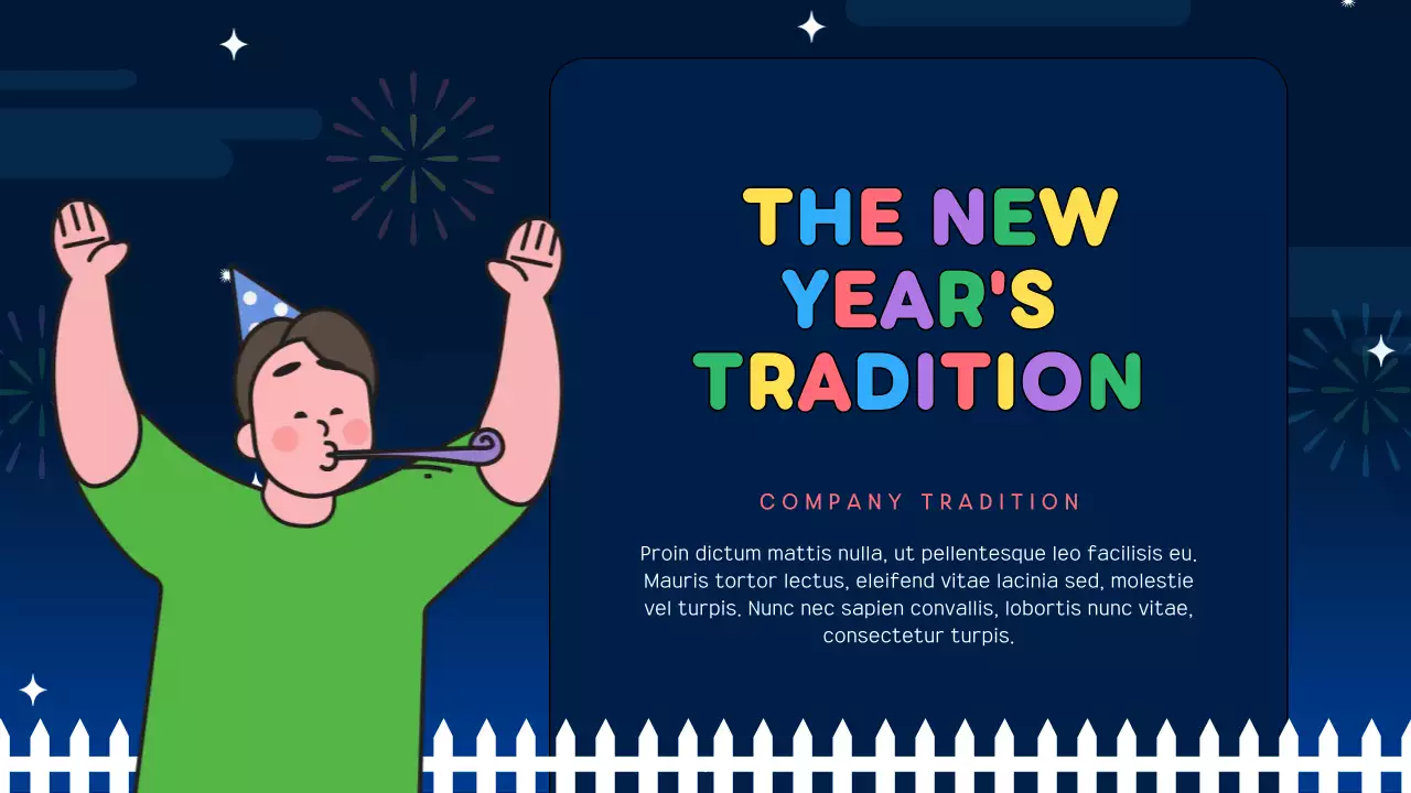 Rainbow Festive New Year's Announcement Presentation