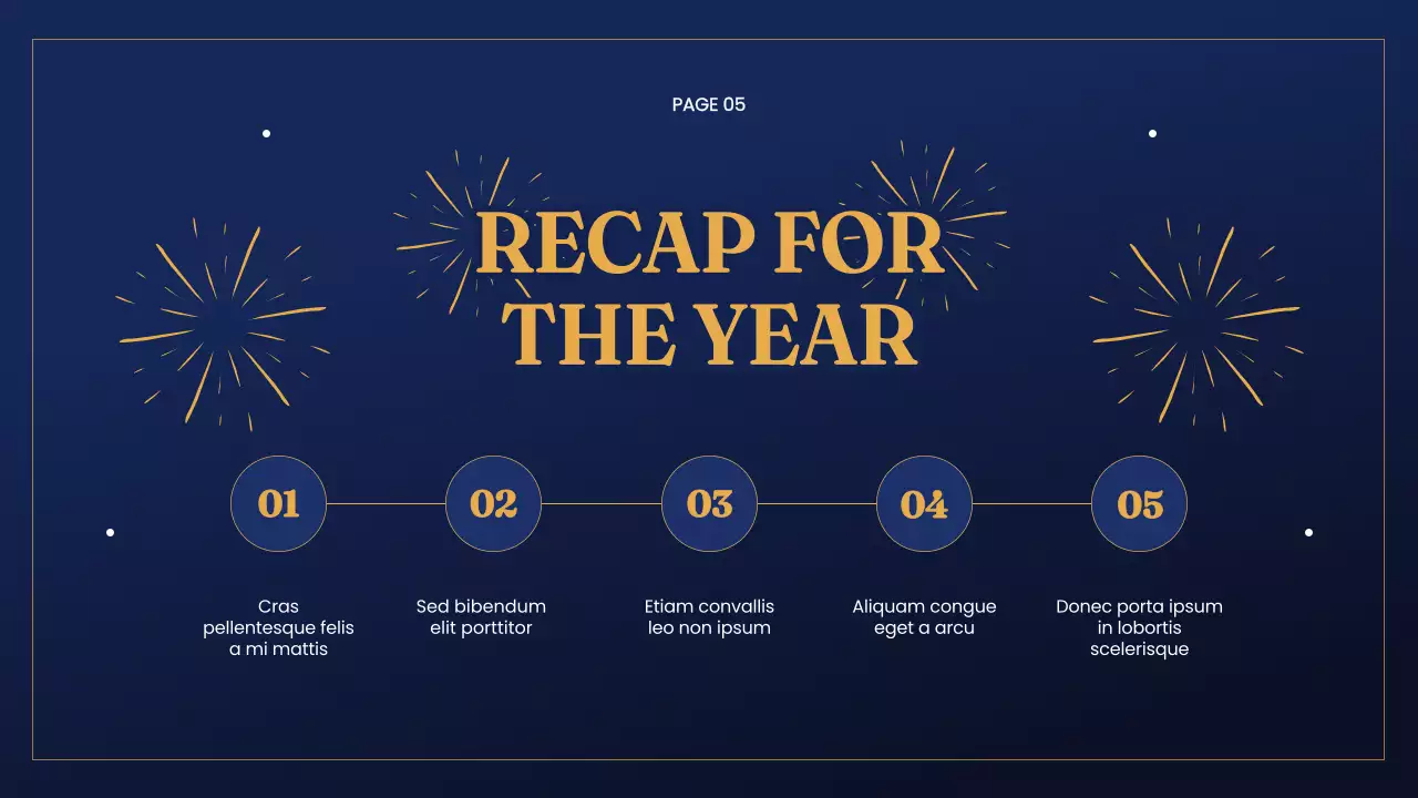 네이비 우아한 새해 프레젠테이션