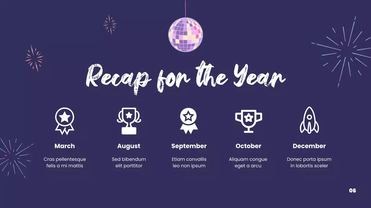 Purple Festive New Year Invitation Presentation