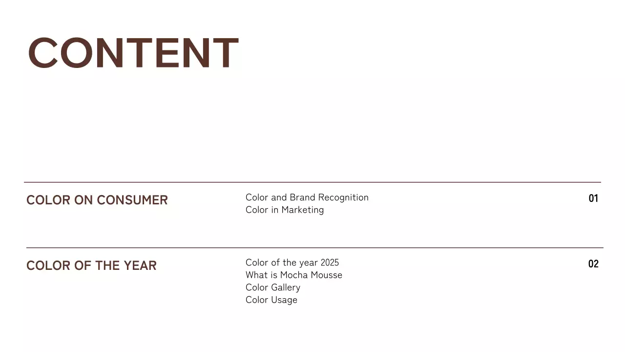 Brown Modern Color Trend Report Presentation