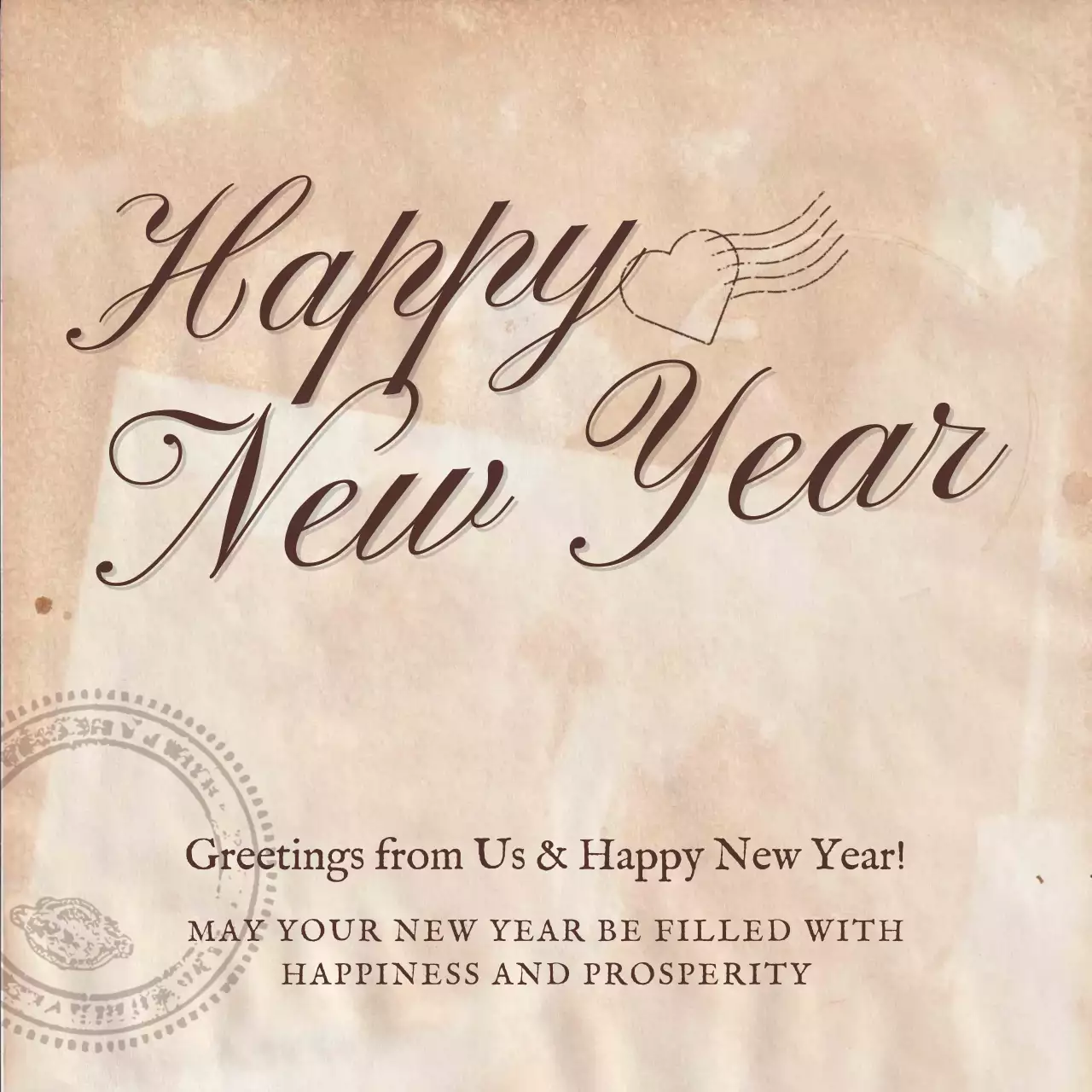 Beige Elegant New Year's Invitation Social Media Post