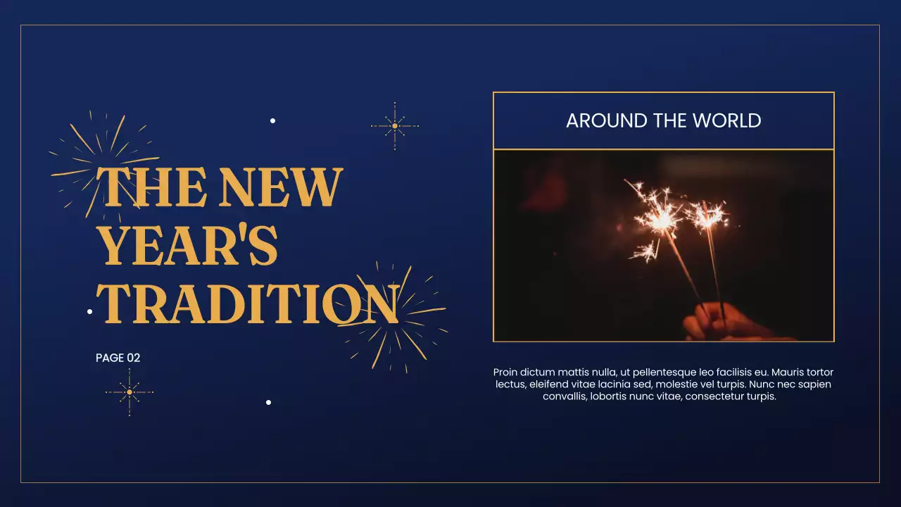 네이비 우아한 새해 프레젠테이션