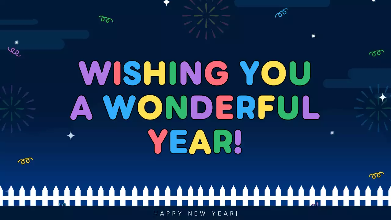 Rainbow Festive New Year's Announcement Presentation