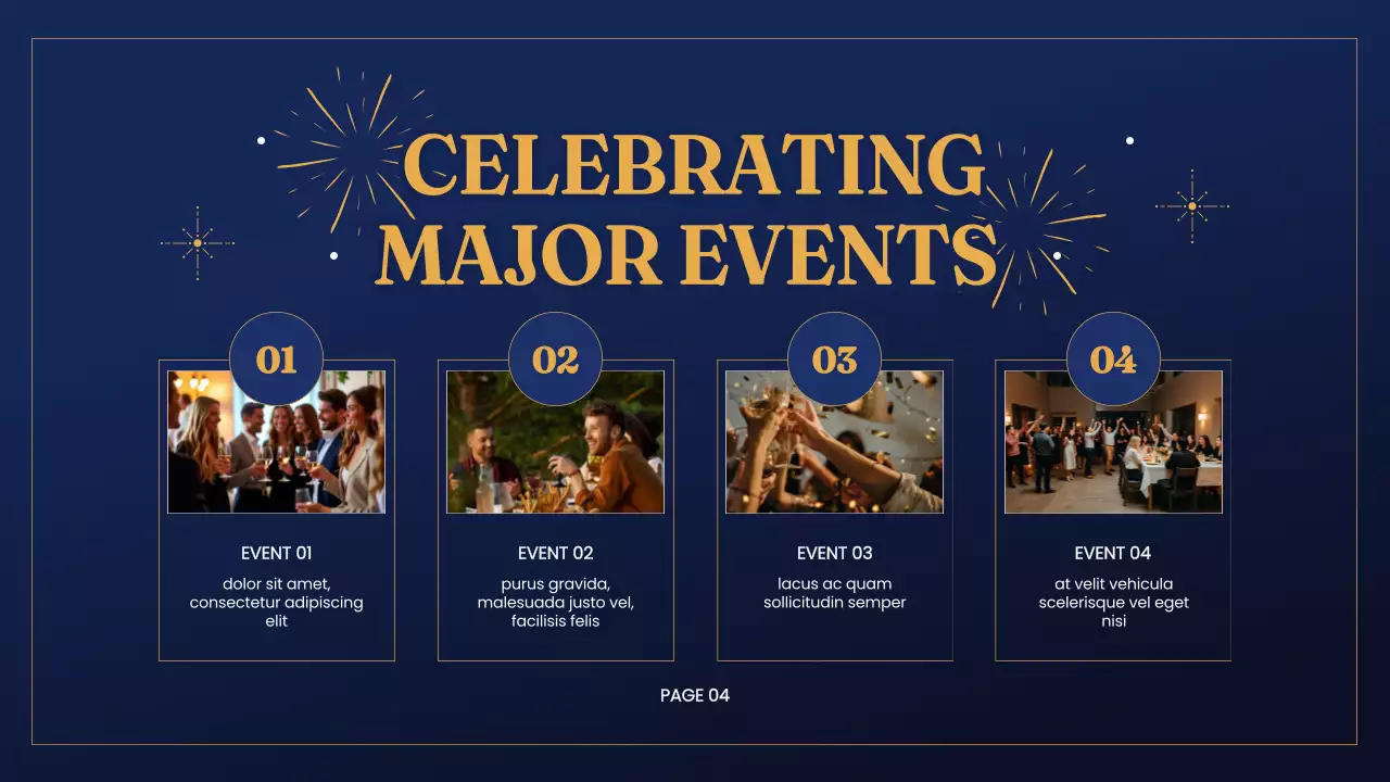 네이비 우아한 새해 프레젠테이션