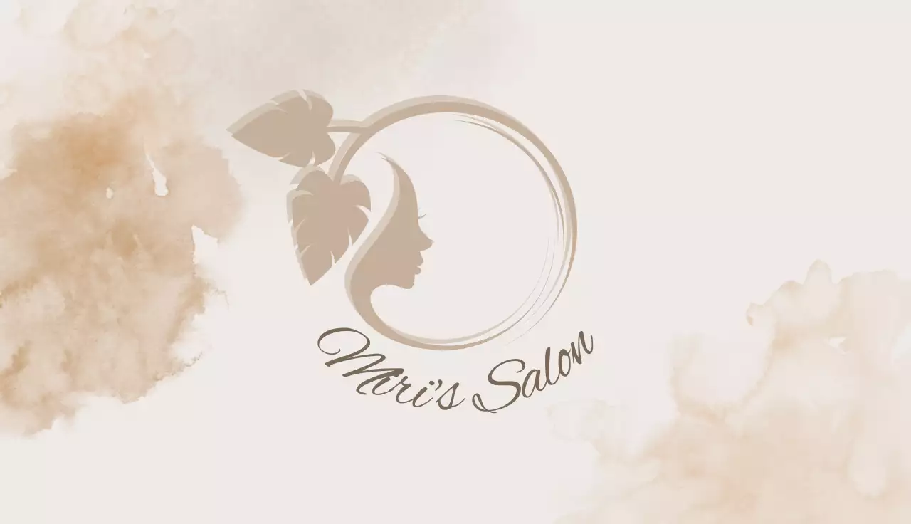 ベージュ シンプル 美容室 スタンプカード