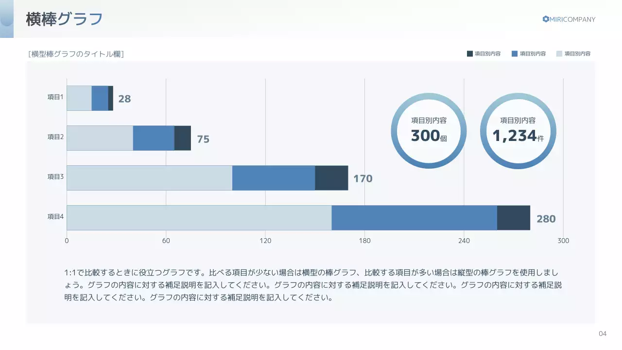 青 シンプル 資料 プレゼンテーション