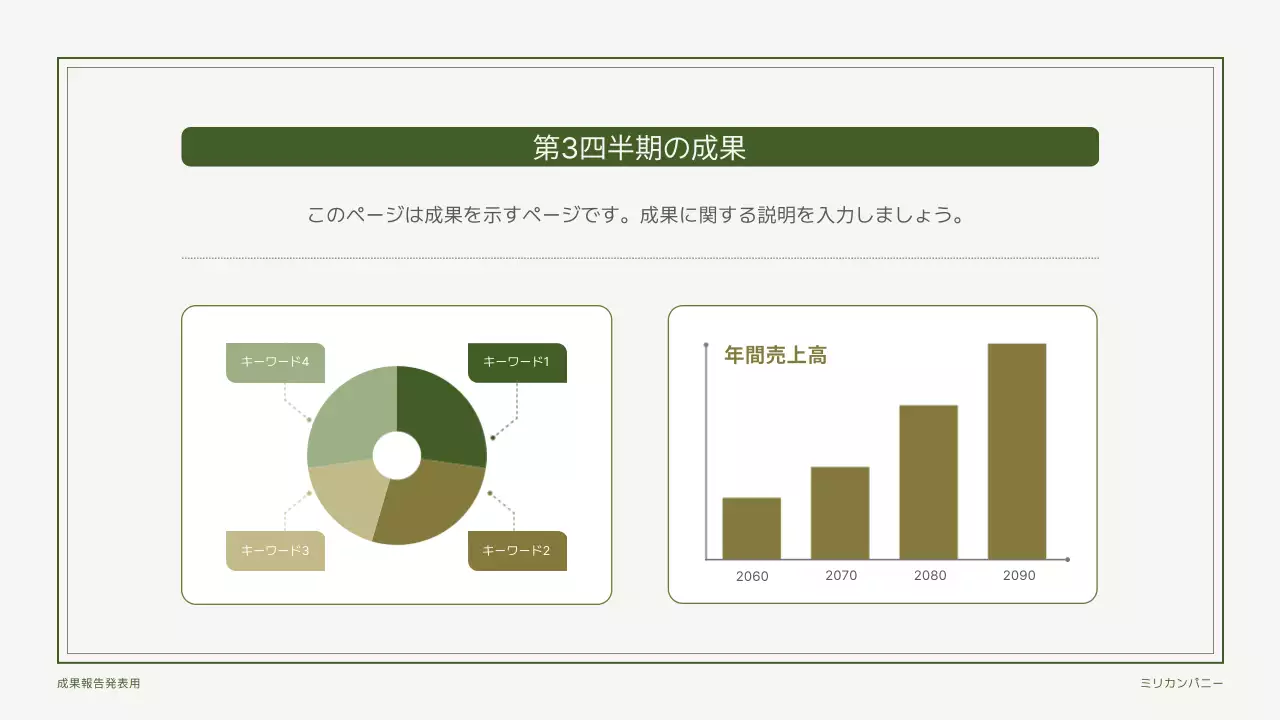緑 シンプル 資料 プレゼンテーション