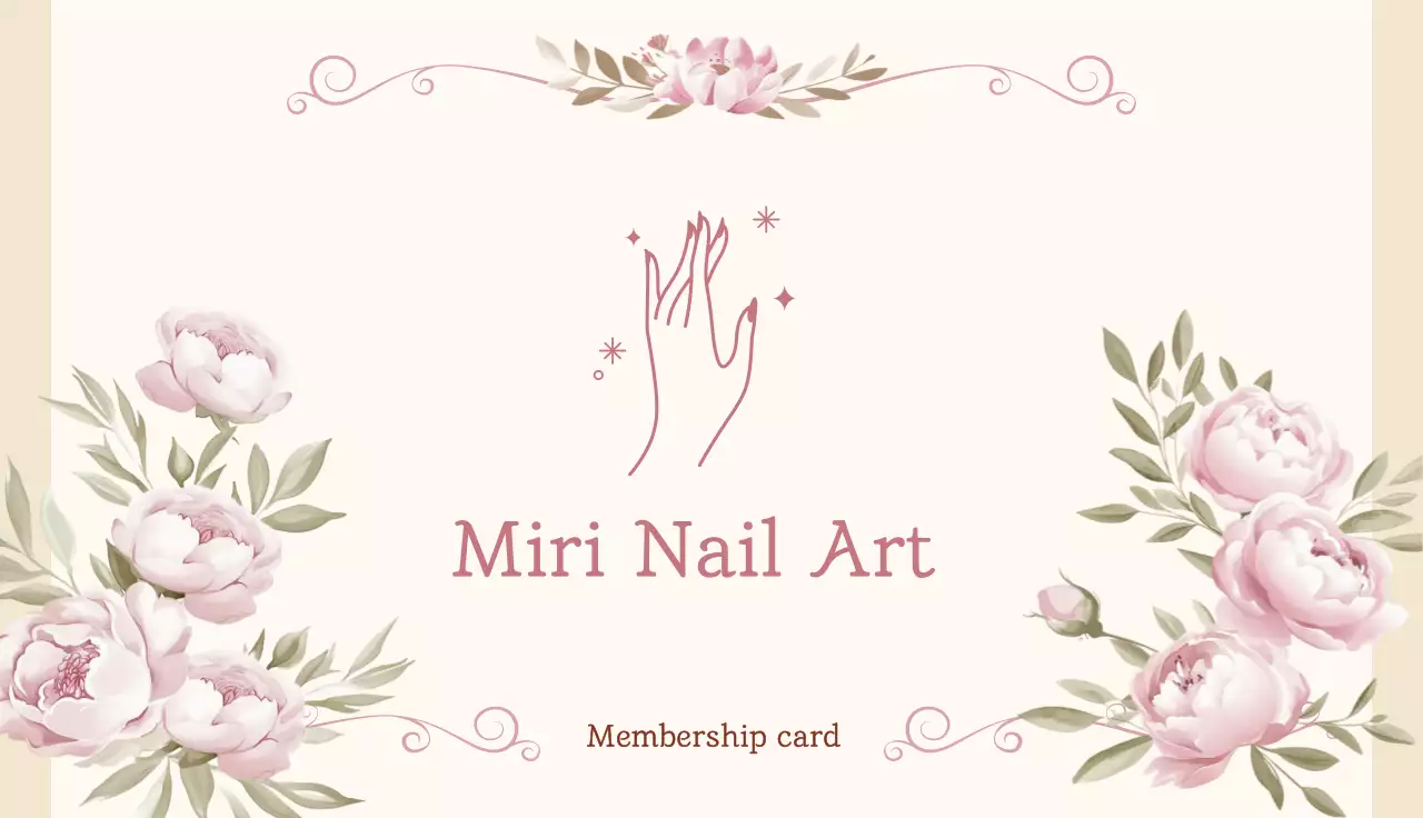 ピンク上品スタンプカード