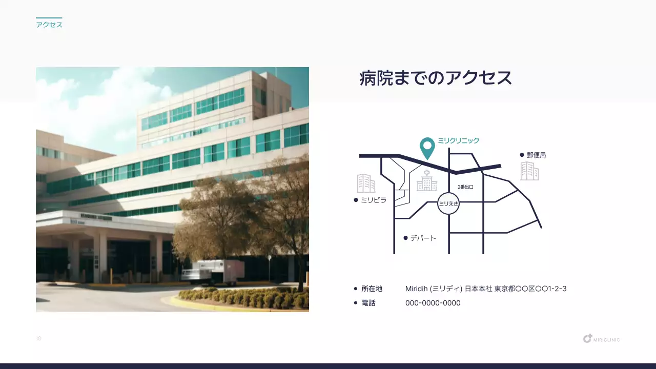 青 モダン 医療 プレゼンテーション