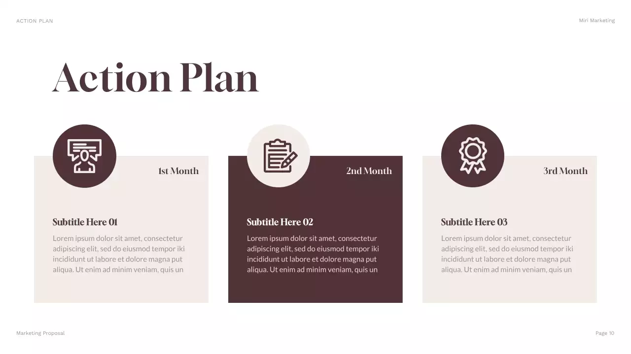 Brown Geometric Business Plan Presentation