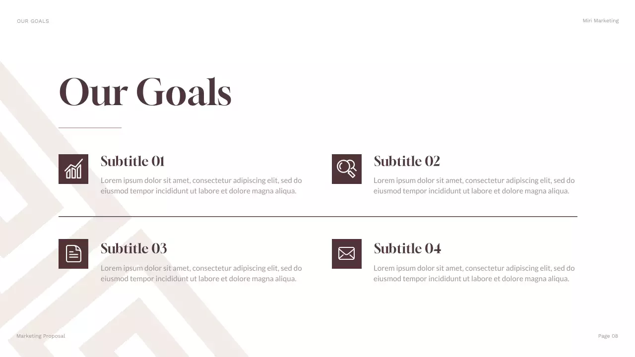 Brown Geometric Business Plan Presentation