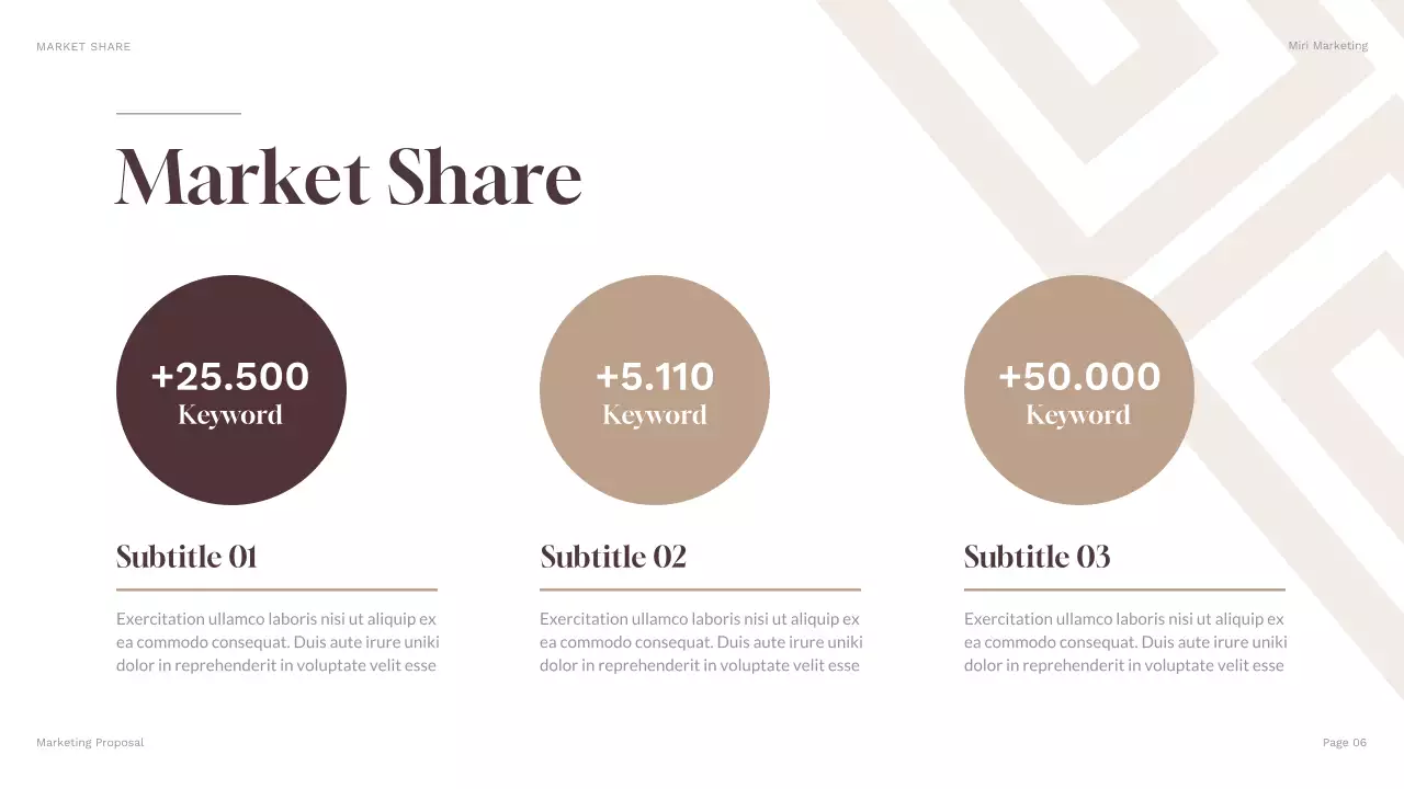 Brown Geometric Business Plan Presentation