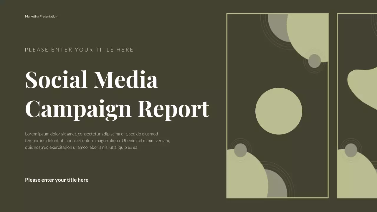 Green Minimal Social Media Campaign Report Presentation