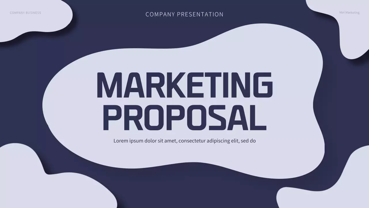 Navy Modern Marketing Presentation