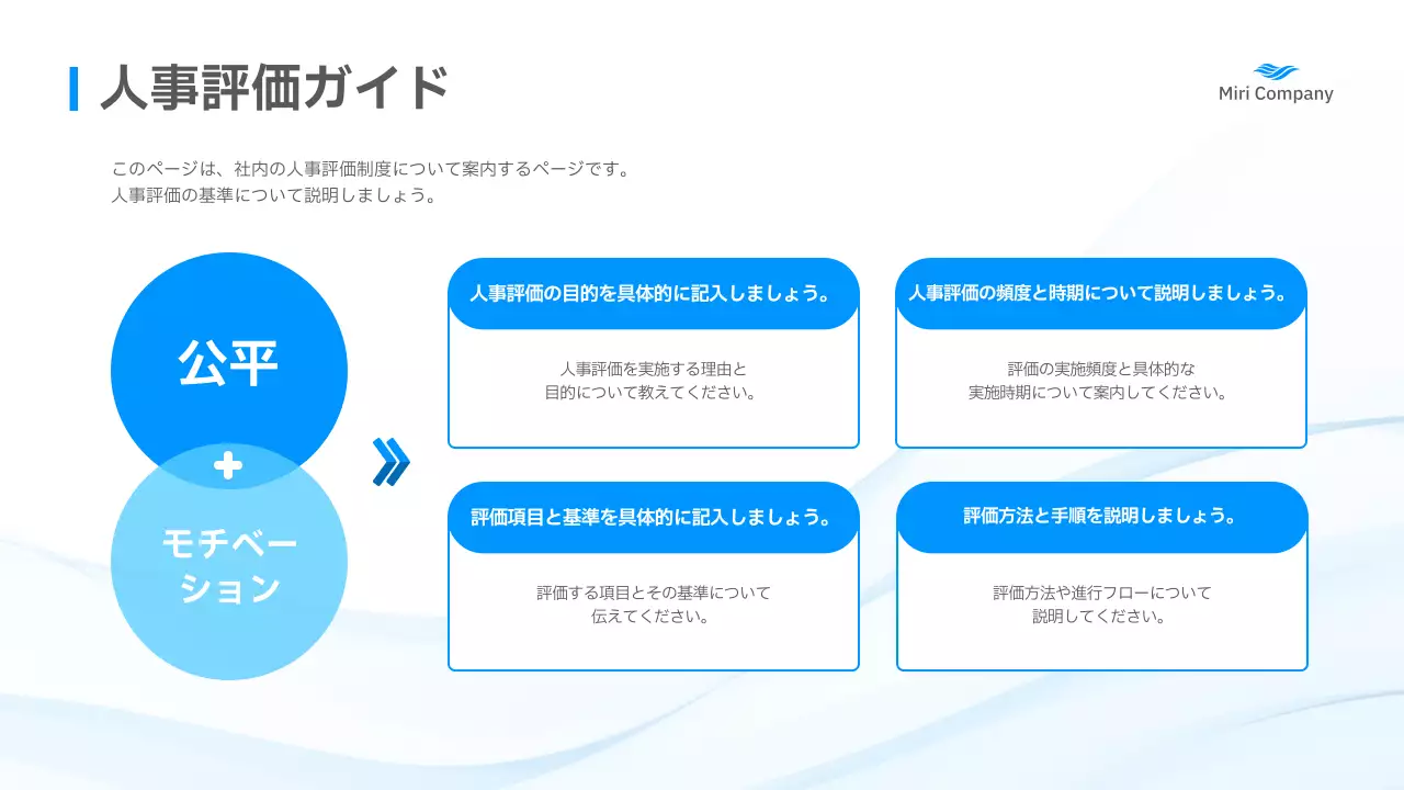 青 モダン 会社資料 プレゼンテーション