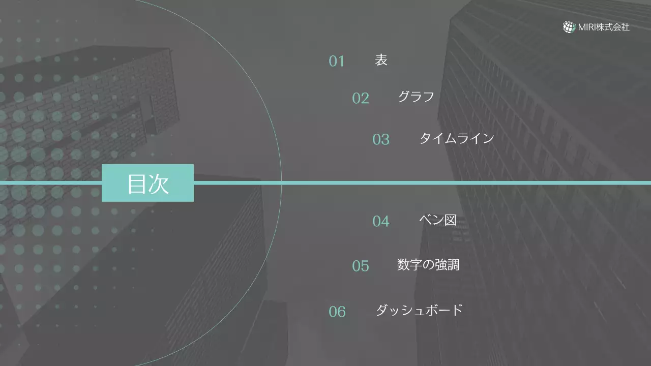 ミント モダン インフォグラフィック 報告書 プレゼンテーション