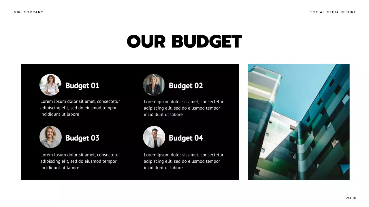 Black Modern Social Media Report Presentation