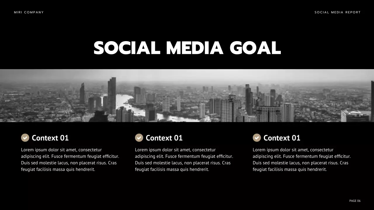 Black Modern Social Media Report Presentation