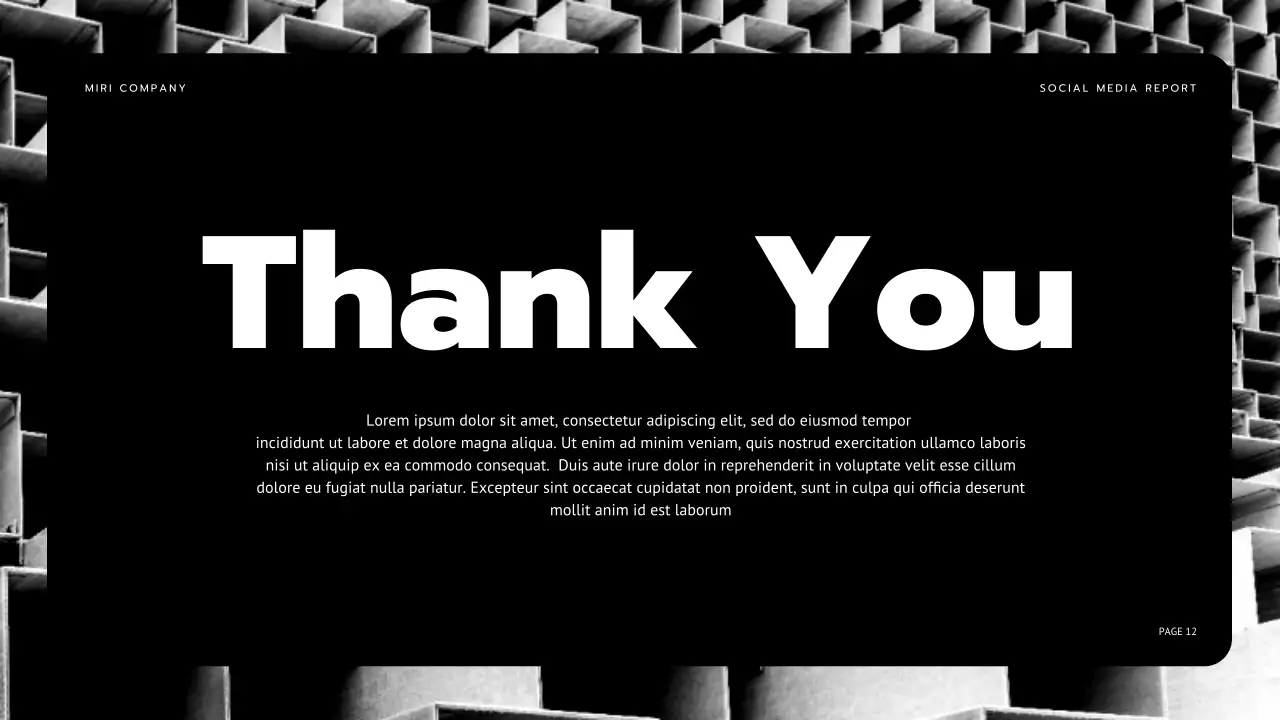 Black Modern Social Media Report Presentation