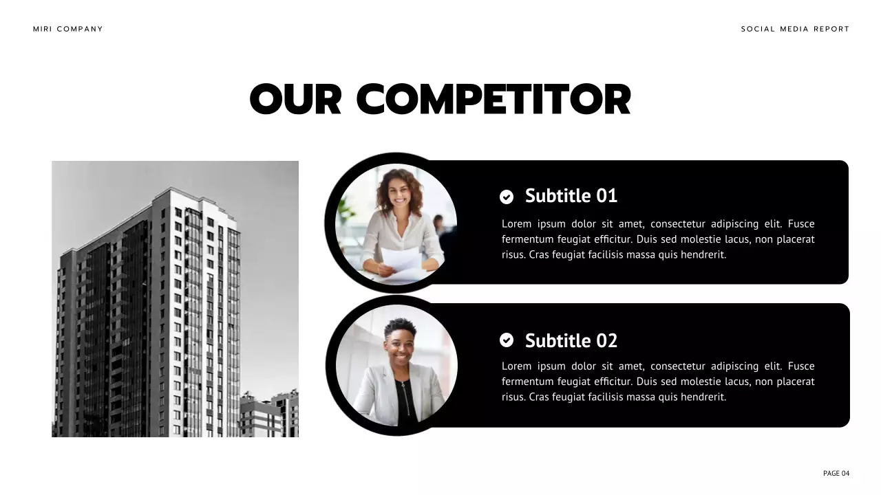 Black Modern Social Media Report Presentation