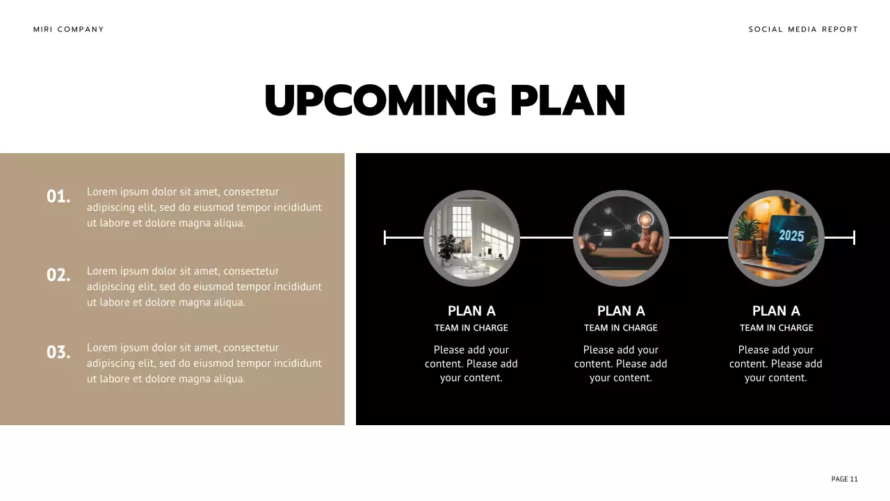 Black Modern Social Media Report Presentation